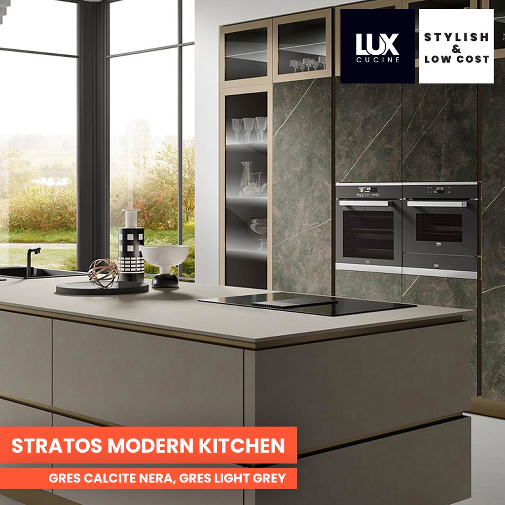 CRC STRATOS Modern Kitchen Matt Lead Glass Finish