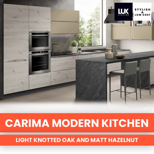 CRC CARIMA Modern Kitchen Oak and Matt Hazelnut Finish