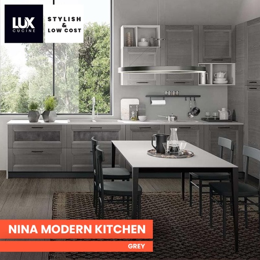 CRC NINA Modern Kitchen in Malta, Grey Finish